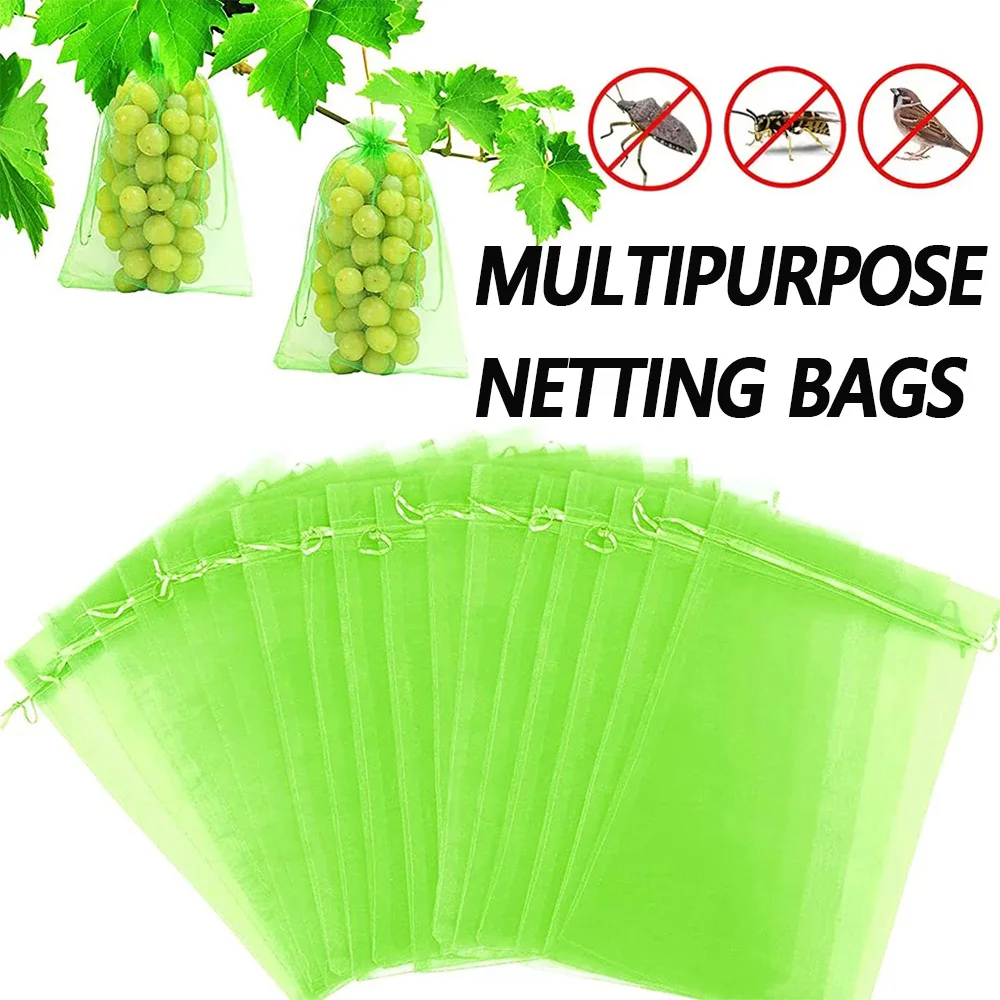 

Многоцелевые Сетчатые Мешки Для Сада - Защитные Мешки Для Фруктов, Защита От Птиц, Овощей, Клубники И Винограда
