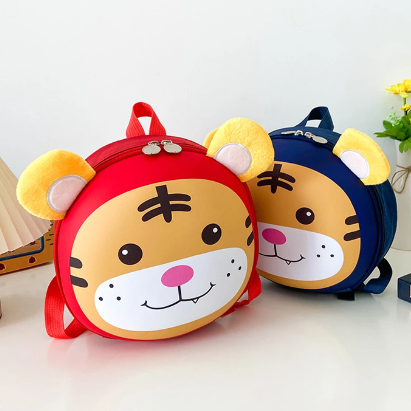 Children Small Bags Animal Cartoon Backpack Baby Cute Tiger Print 1-5-year-old Girl Boy Schoolbag