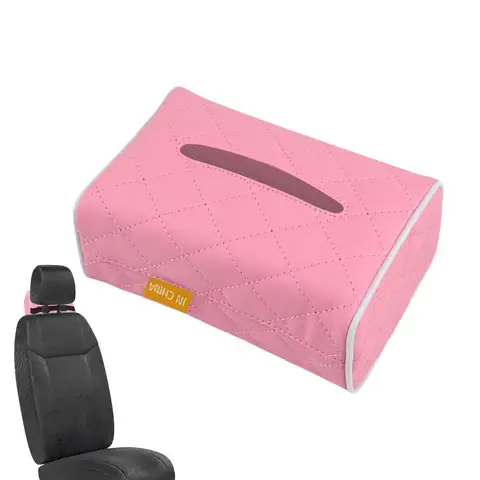 Автомобильная коробка для салфеток, клетчатая дизайнерская Водонепроницаемая коробка для салфеток из искусственной кожи для автомобиля, декоративный диспенсер для салфеток, креативный Держатель салфеток для