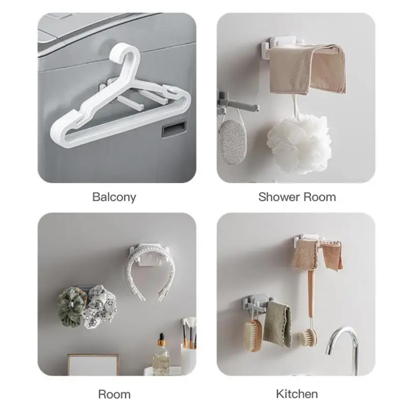 

Household Folding Clothes Rack Saving Space Wall-mounted Hole-free Finishing Hook Paste Without Marks Wholesale Storage Rack