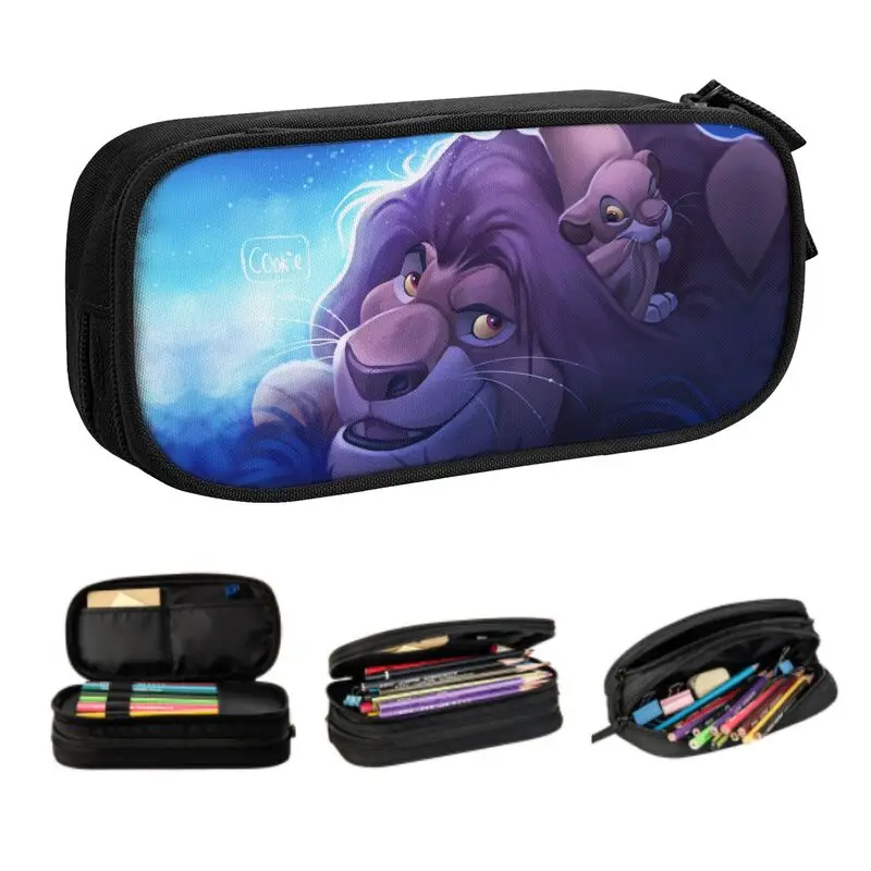 

The Lion King Simba And Mufasa Pencil Cases for Boys Gilrs Large Capacity Under The Stars Hakuna Matata Pencil Bag Stationery