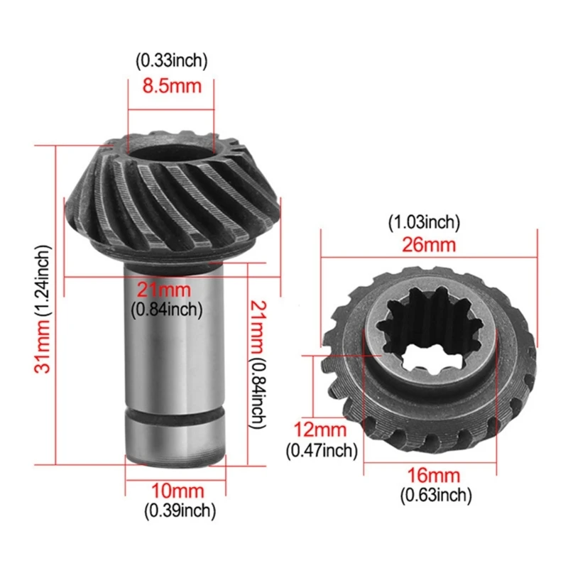 

High Stability Trimmer Gear Working Drive Gear Easy Installation Garden Power Tool 9 Teeth/7 Teeth/Square Hole