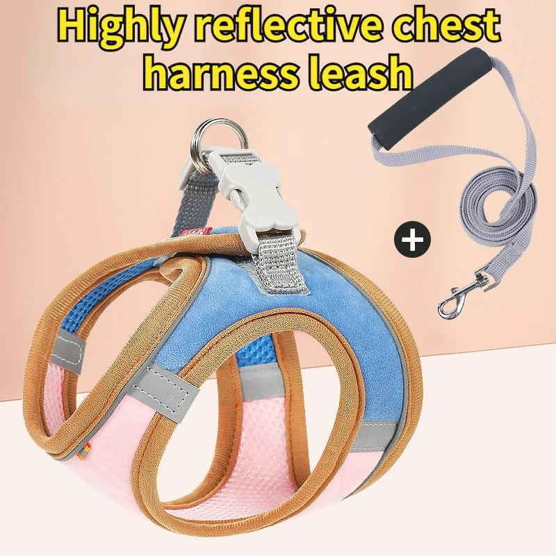 Жилет для домашних животных Воздухопроницаемый светящийся шнурок на грудь кошек