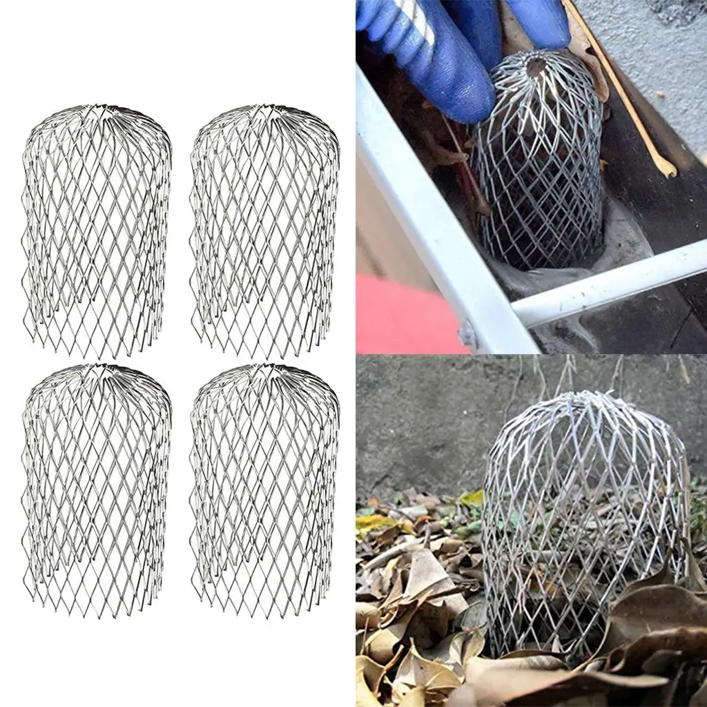 4 шт. бамперы для водосточных желобов из нержавеющей стали предотвращают засоры