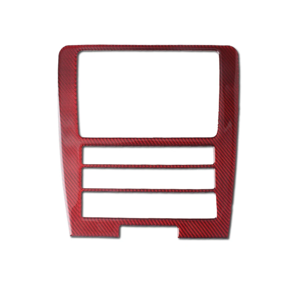 

Car Red Carbon Fiber Interior Center Control CD Decoration Panel Trim Sticker Decals for Ford Mustang 2009-2013