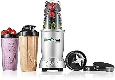

Electric Single Serve Blender - 1200W Professional Kitchen Countertop Mini Blender Shakes and Smoothies w/ Pulse Blend, Convenie