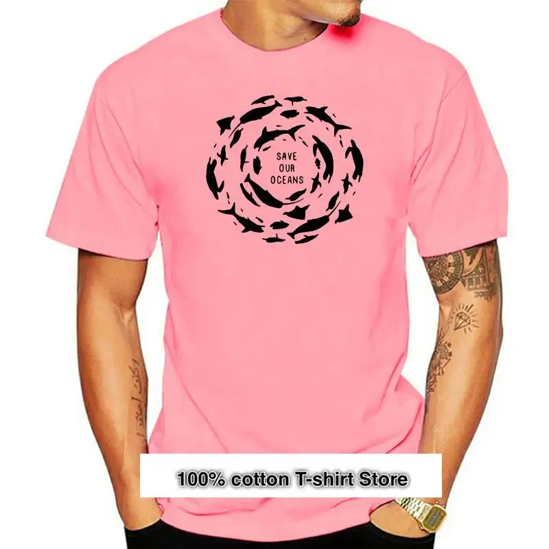 

Camiseta de Save Our Oceans para hombre y mujer, camisa de manga corta con cuello redondo, informal, de verano