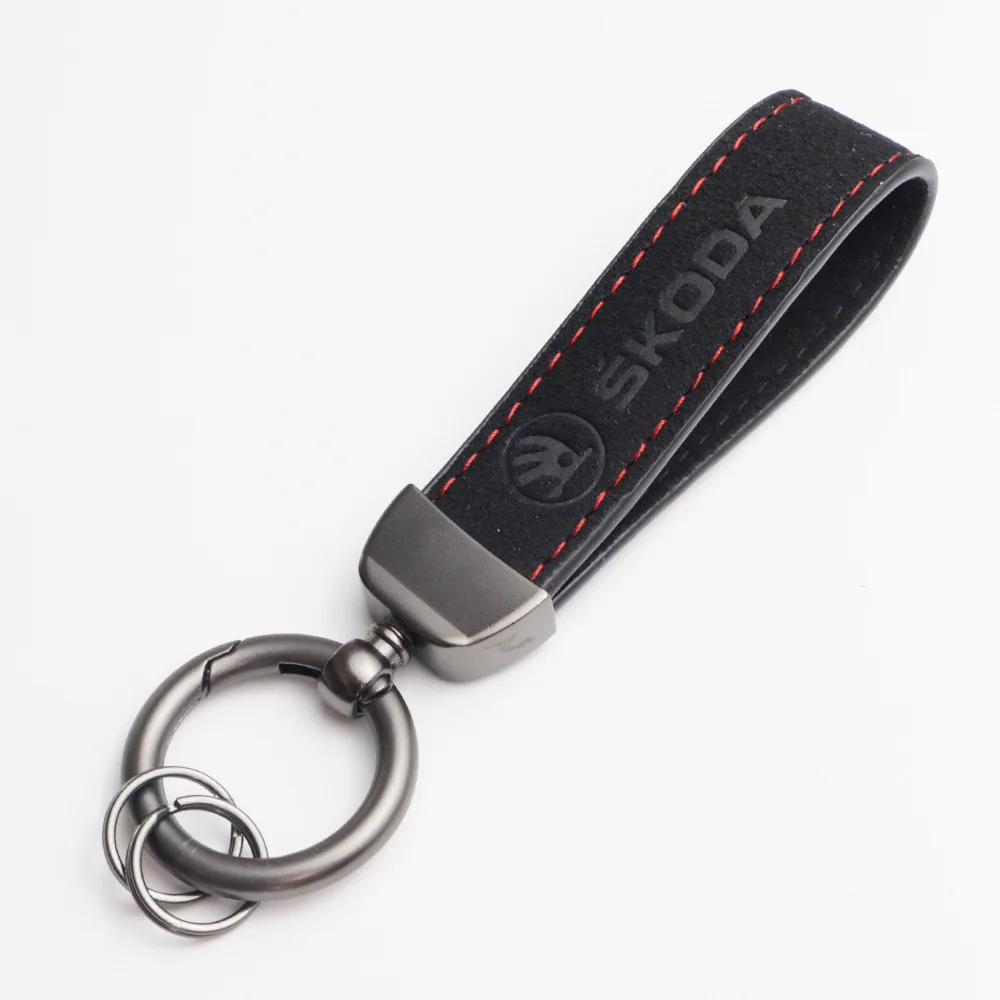 

Car Keychain Keyring Metal Key Chain Ring Emblem Holder for Skoda VRS Octavia Kamiq Kodiaq Karoq RS Superb Fabia Rapid Favorit