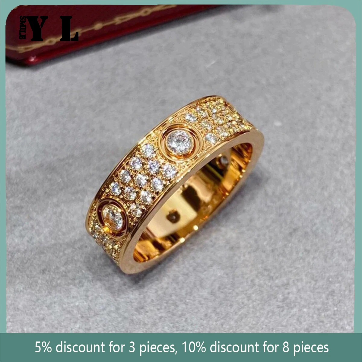 

Hot Selling Brand 925 Sterling Silver Love Ring Women's Men's Couple Ring Classic Fashion Luxury Jewelry