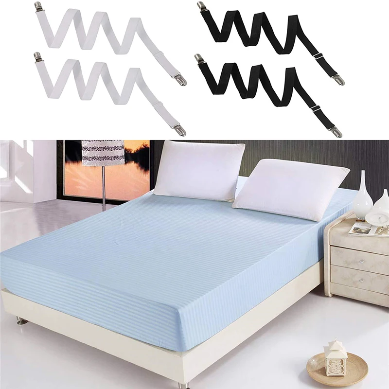 

2pcs Sheet Fixing Belt Adjustable Elastic Sheet Clip Mattress Cover Corner Frame Clip Buckle Belt Clip Elastic Hook Holder Clip