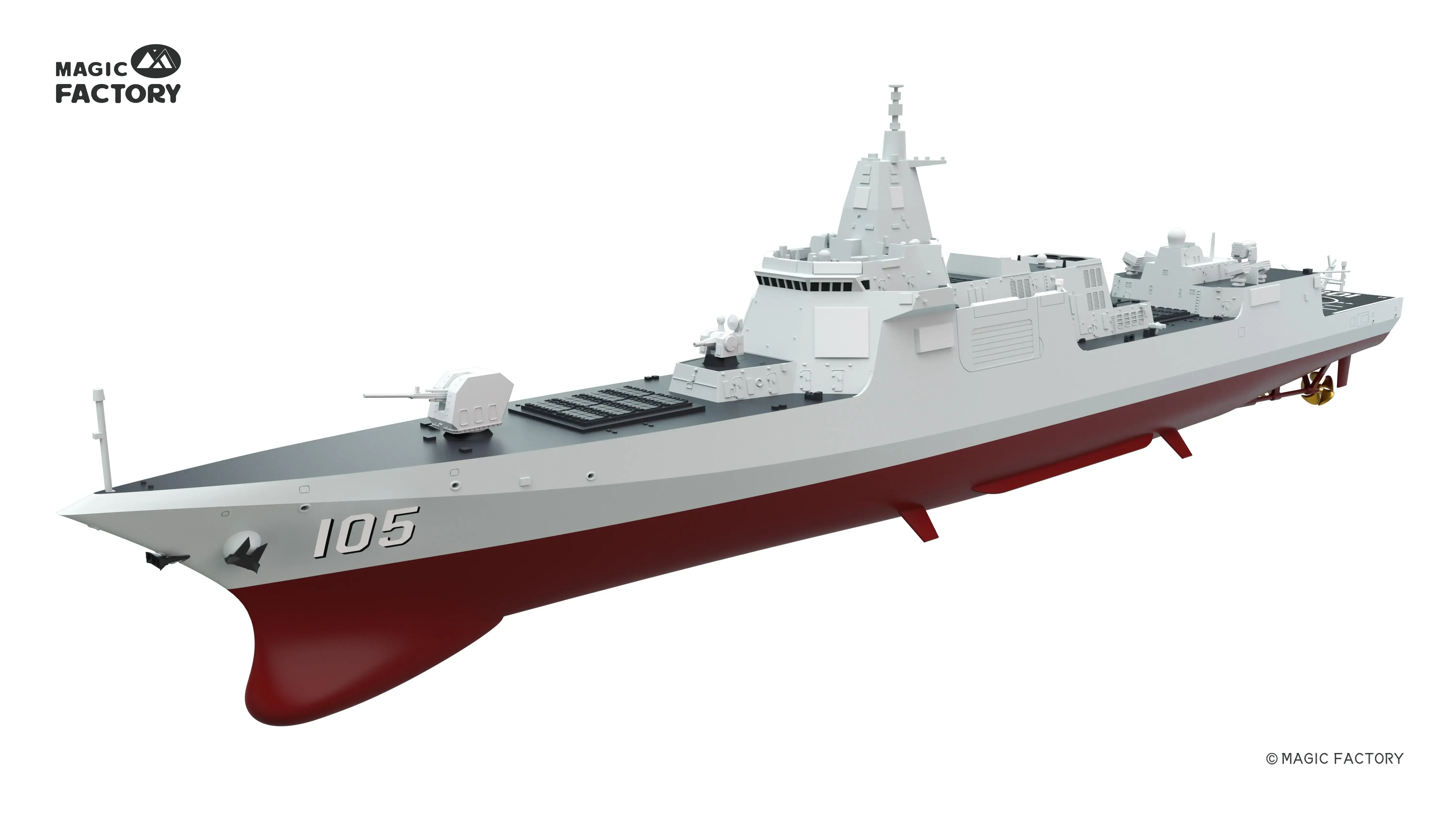 MAGIC FACTORY 1004 масштаб 1/350 PLA NAVY TYPE 055 разрушитель (8 в 1) комплект пластиковых моделей