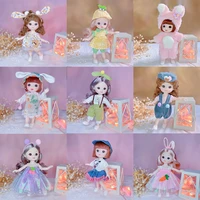 16 cm bjd doll 18 13 joints cute expression suit clothes changed dress up girl princess diy play house toys