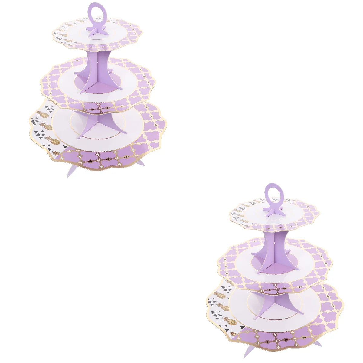 

2pcs Cake Holder 3 Tiered Cake Stand Decorative Cupcake Stand Accessory