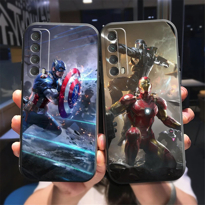 

Popular Marvel Phone Case For Huawei P Smart Z 2019 2021 P20 P20 Lite Pro P30 Lite Pro P40 P40 Lite 5G Funda Black
