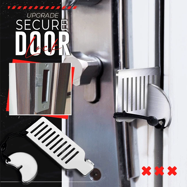 

Portable Door Lock Travel Hotel Door Stopper Self-Defense Door Lock Theft Hardware School Home Lockdown Lock
