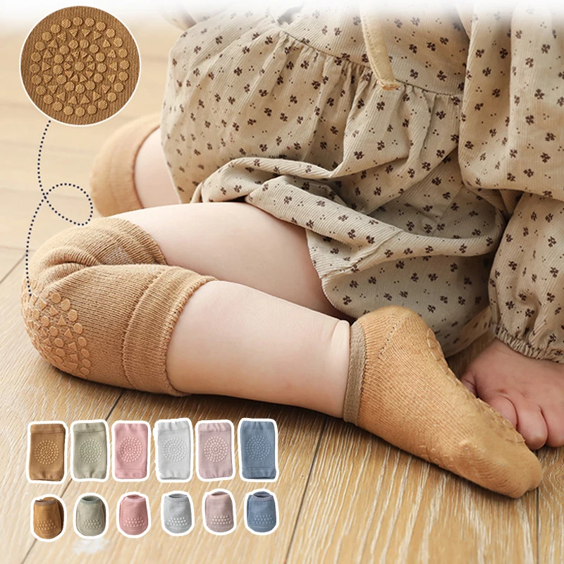 

1-3 Year Summer Baby Knee Pads Socks Set Cotton Anti-slip Sock Kneecap Kids Crawling Safety Knee Protector Girl Boy Leg Warmers