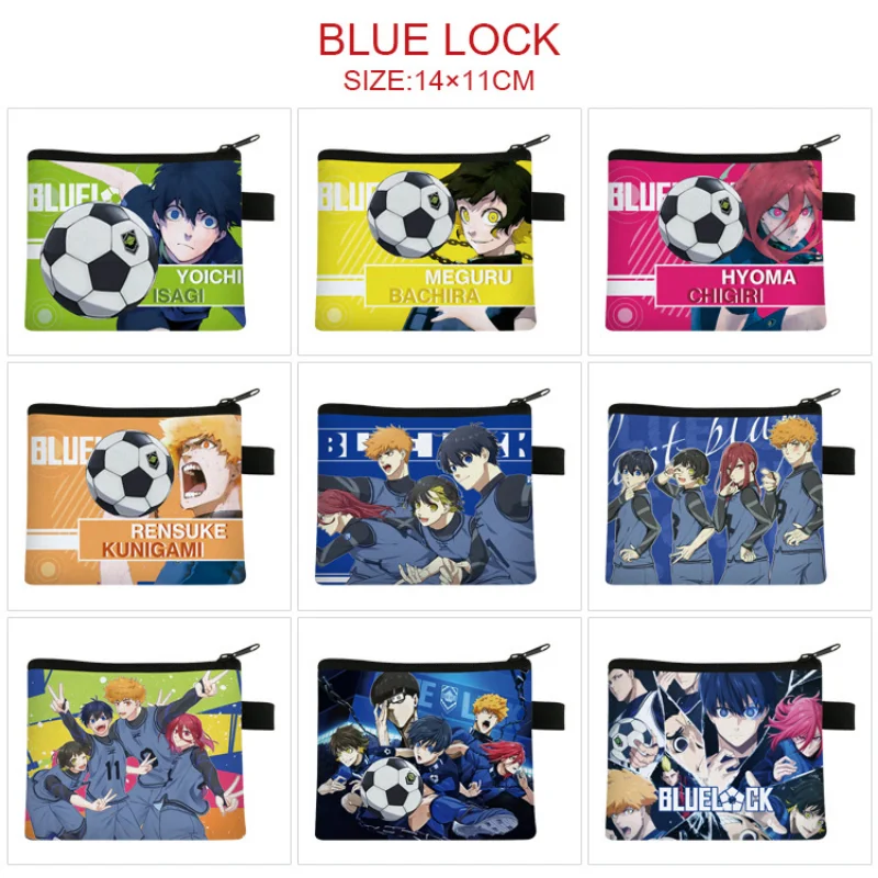 

Blue Lock Cute Coin Purse Isagi Yoichi Bachira Meguru Chigiri Hyoma Wallets Anime Peripheral Unisex Cartoon Kawaii Canvas Purse
