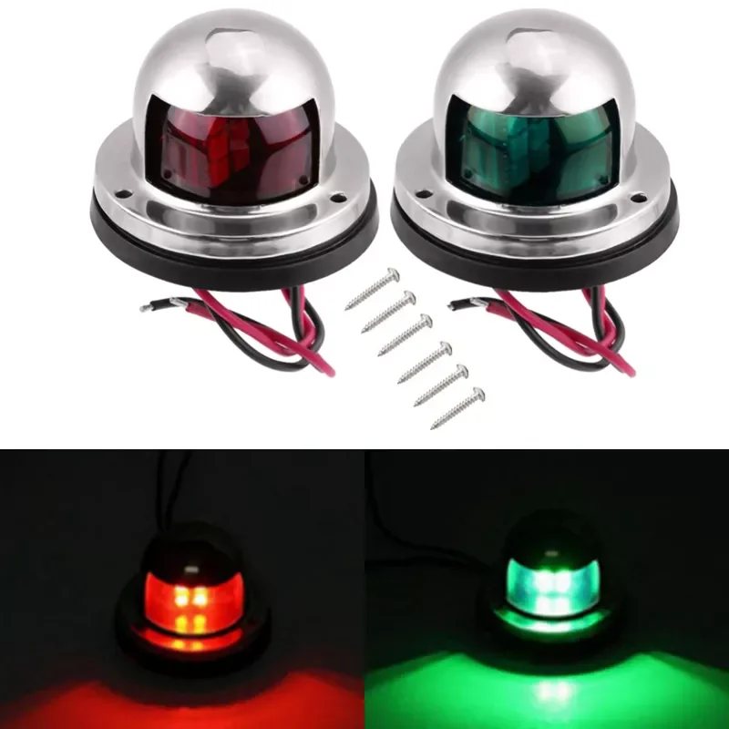 

Светодиодная навигационная сигнальная лампа для морской лодки яхты боковой маркер красный зеленый аксессуары для лодки