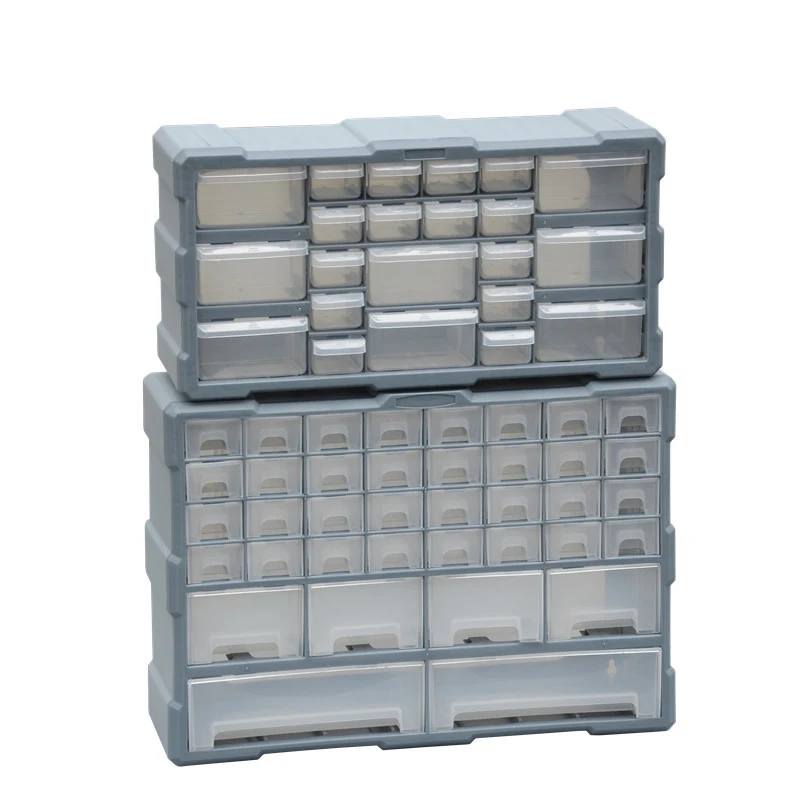 

Multi-grid Drawer Storage Parts Wall-mounted Combination Component Toolbox Building Block Screw Tool Box Simple Plastic Cases