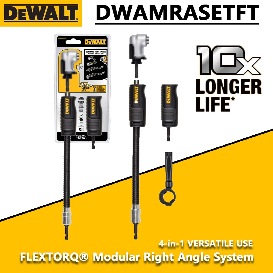 

DEWALT DWAMRASETFT Модульная прямоугольная система 4-в-1 Съемный компактный адаптер для дрели для электроинструмента Аксессуары для электроинструментов