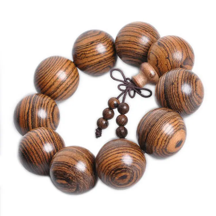 

25mm Tibetan Buddhism tiger skin sandalwood beads Amulet Bracelet