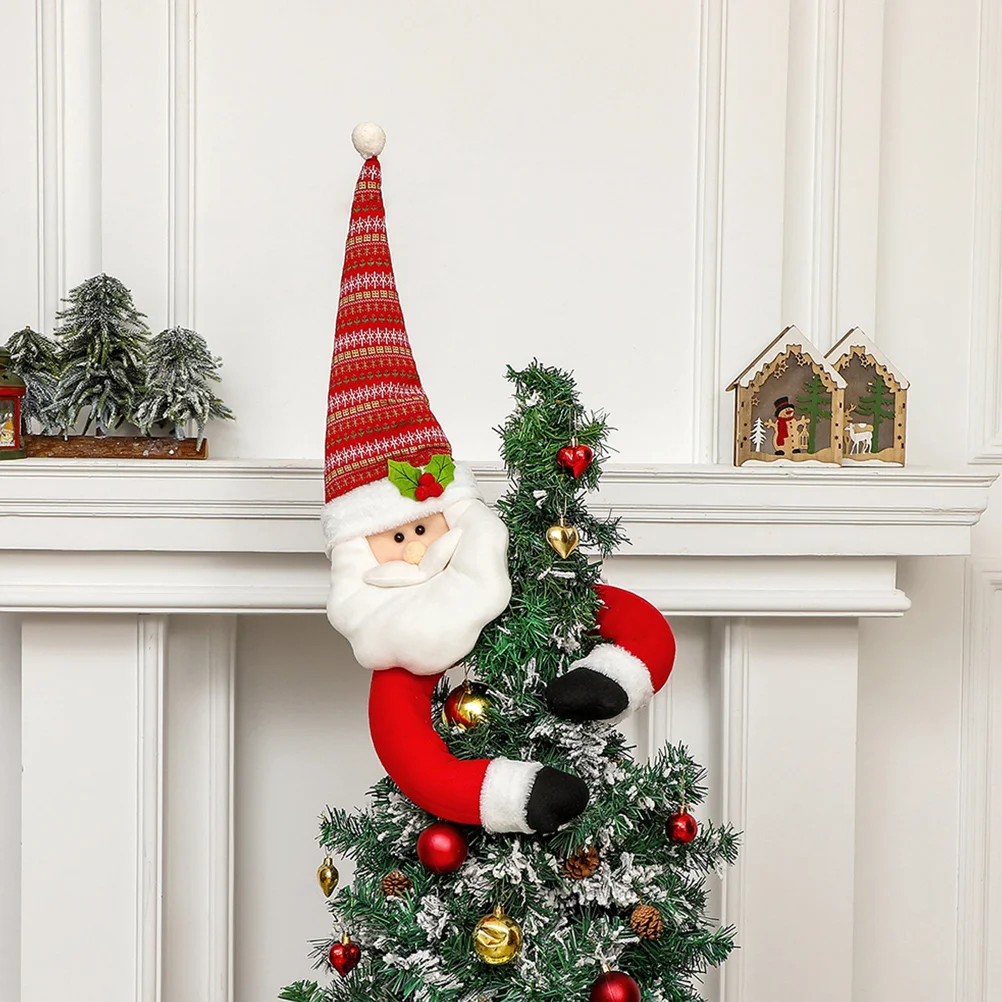 

Топпер для рождественской елки, декоративные украшения для помещений, рождественские Короткие Плюшевые окна, Рождественский старший