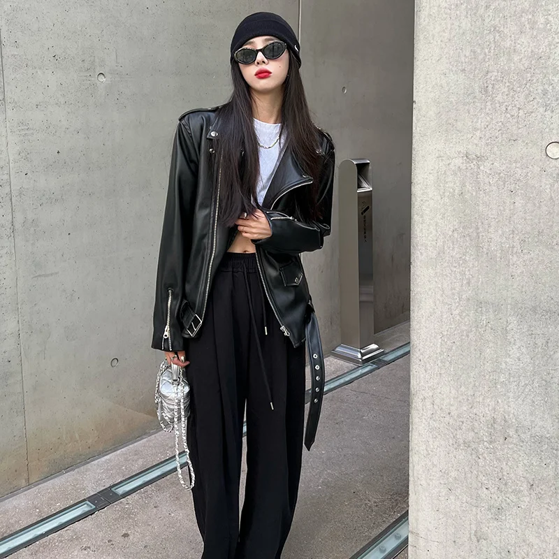 

Модная Корейская одежда, пальто из искусственной кожи и зимняя куртка, женское кожаное пальто, Chaqueta Mujer Zm1497