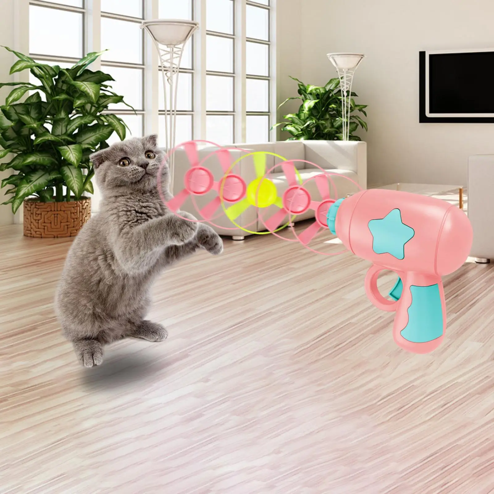 

New Funny Cat Toys Interactive Teaser Training Toy Kittens Cat Fetch Toy Interactive Teaser for Small Dogs Chasing Pet Supplies