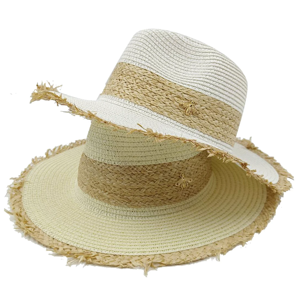 

Соломенная шляпа в виде белой пчелы, новая модель женской шляпы из искусственной соломы, плетеная Солнцезащитная шляпа, летняя шляпа, женская летняя