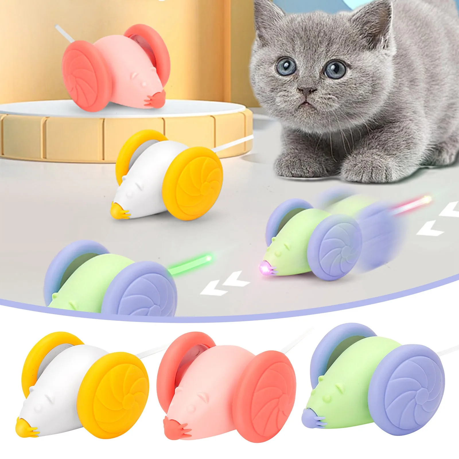 Автоматические Светодиодные Игрушки Для Кошек 2024 Умное Индукционное Движущееся