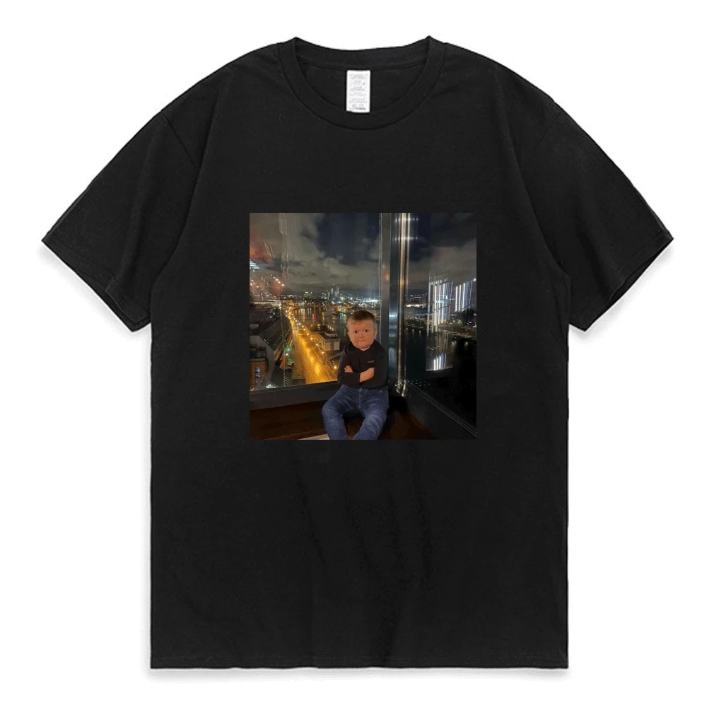 

2022 Hasbulla Fight Meme Print T Shirt Mini Khabib Blogger T-Shirts High Quality Crew Neck Pure Cotton Tee Shirt Men's Women's