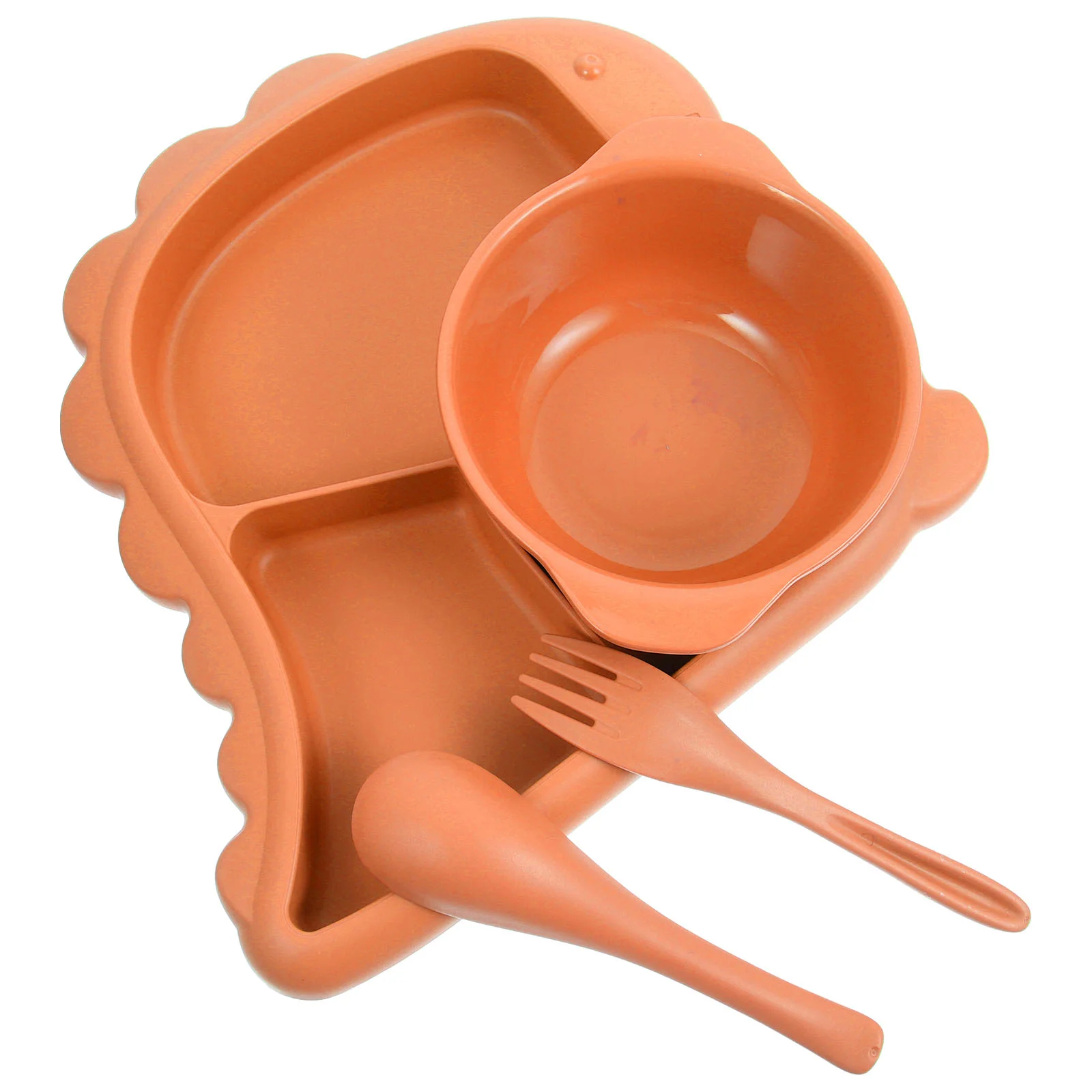 Миска для детского сада набор посуды детская тарелка с динозавром разделенная