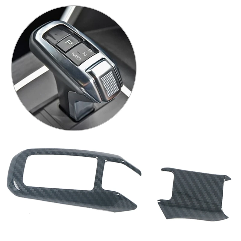 

For Great Wall Cannon GWM Poer Ute 2021 ABS Car Gear Shift Knob Cover Trim Carbon Fiber Style Car Accessories