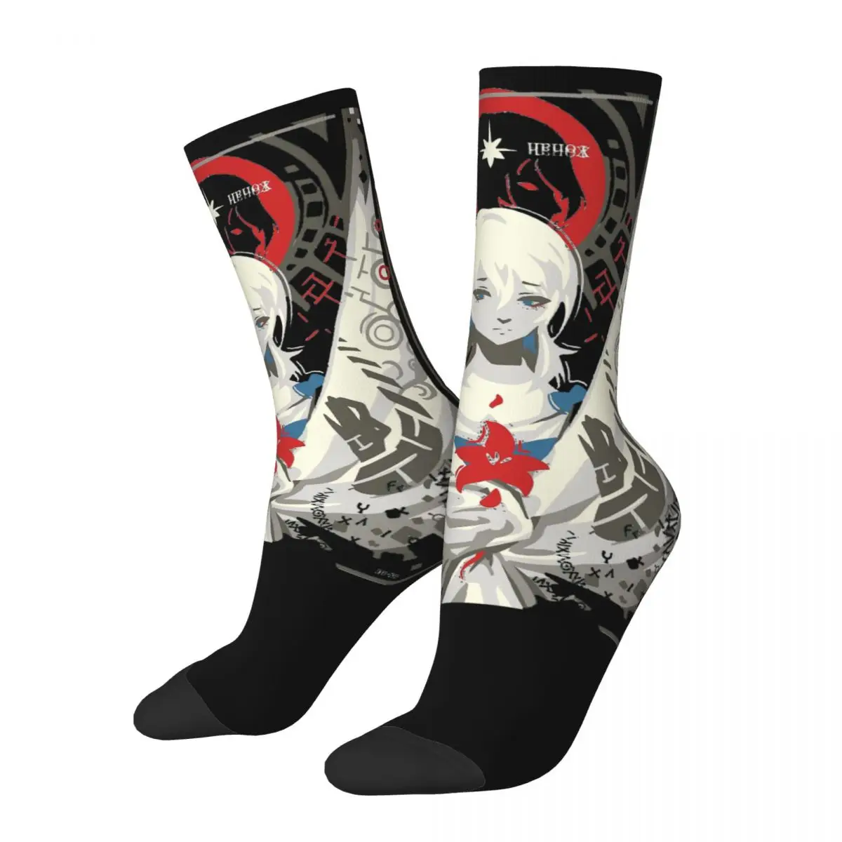 

Funny Happy Men's compression Socks Yonah Vintage Harajuku NieR Replicant Steam RPG Game Street Style Casual Crew Crazy Sock