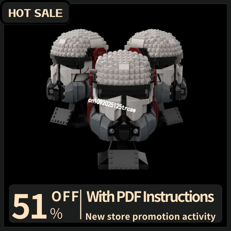 Новый знаменитый звездный боевой фильм Moc Commando Beskar модель шлема строительные