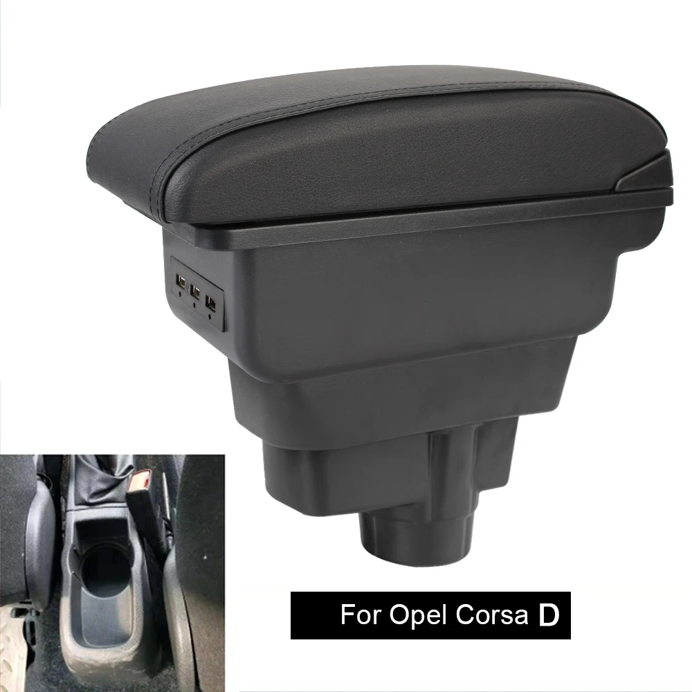 

Car Armrest Box Storage Box Retrofit Parts Backrest Interior Parts Arm Rest Box Car Center Console Arm Rest For Opel Corsa D