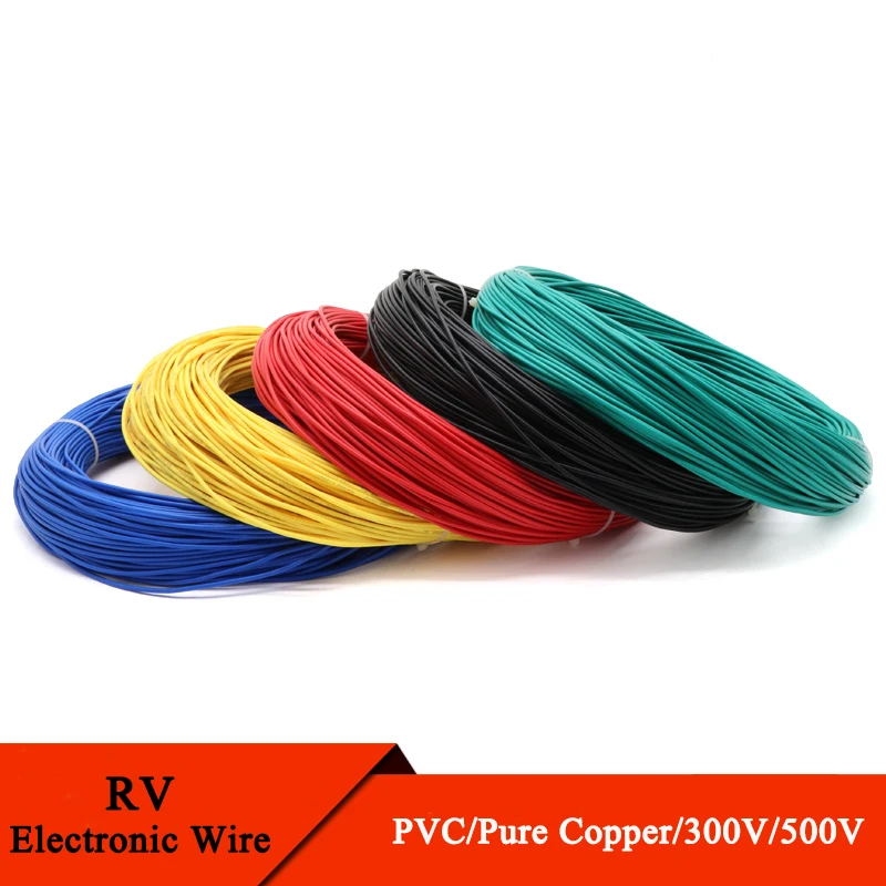 

RV Copper Wire Flexible Cable Electric PVC Electrical Cable 300/500V Single-Core Multi-Strand Flexible Wire For Car Audio Wires