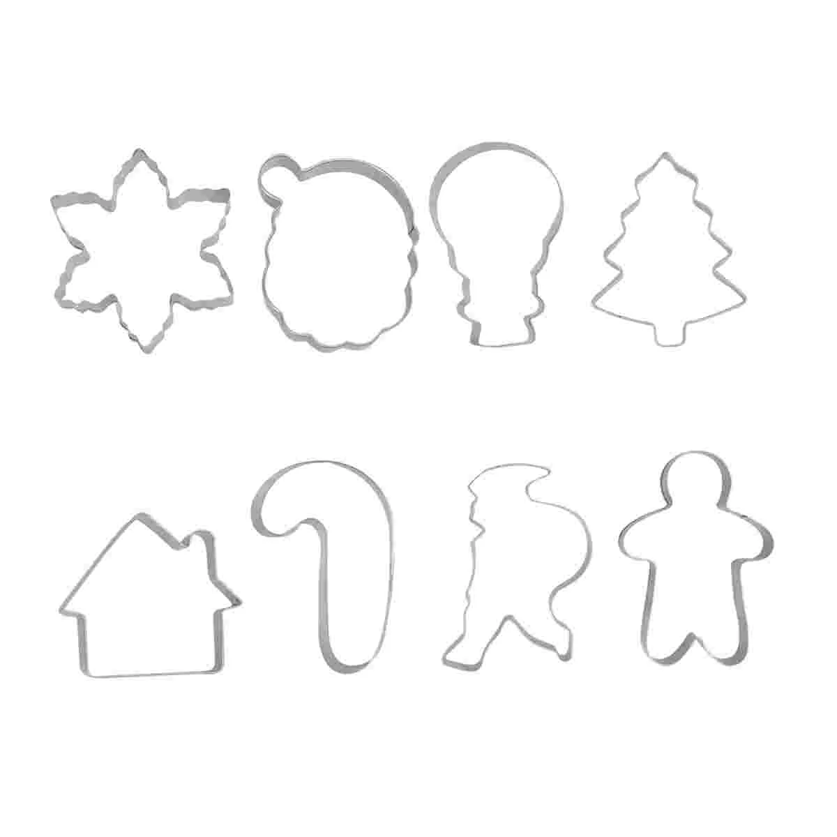 

Cookie Molds Christmas Biscuitsanta Mould Cake Steel Baking Stainless Chocolate Diymetal Tree Holiday Claus Cupcake Tool Kitchen