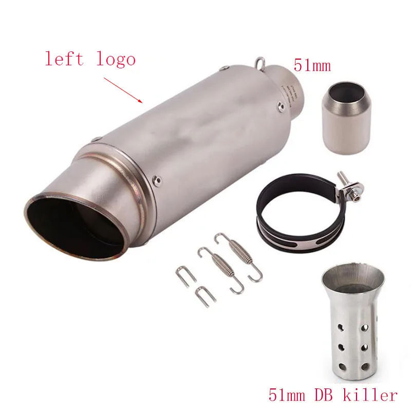 

Универсальная выхлопная труба для мотоцикла 51 мм подходит для GP-project глушитель выхлопной трубы с дБ-убийцей левая и правая выхлопная труба
