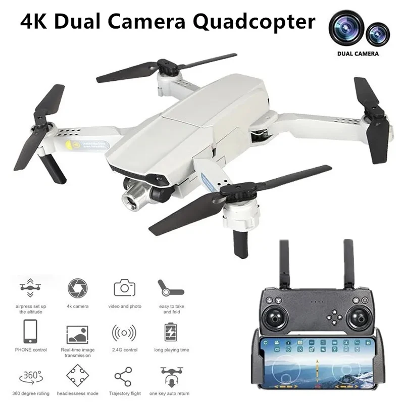 

Air pressure fixed height RC quadcopter 2.4g 150m WiFi FPV 4K dual camera 6-axis gyro 360 ° rotating gravity remote control dron