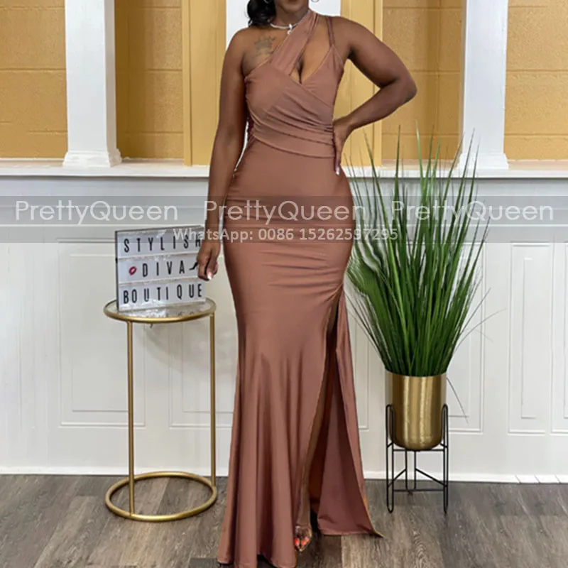 Длинные платья подружки невесты сожженного оранжевого цвета индивидуальное