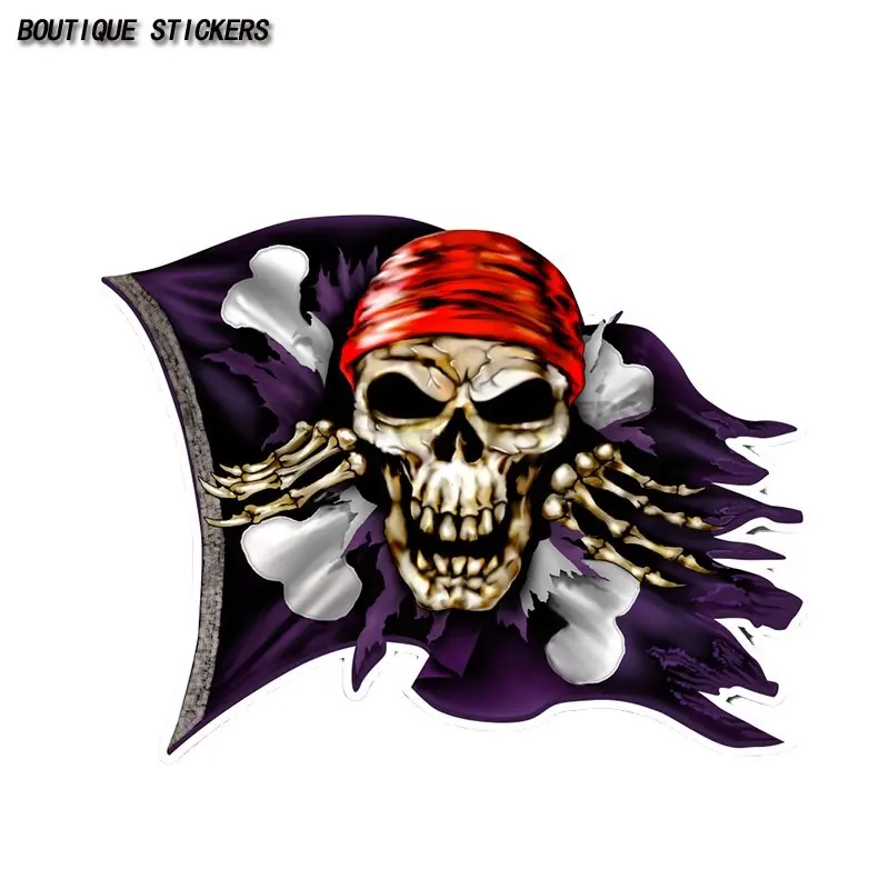 

Креативная наклейка на автомобиль с изображением пиратского черепа, водостойкая наклейка из ПВХ, наклейка для ноутбука с рисунком под багаж, царапины