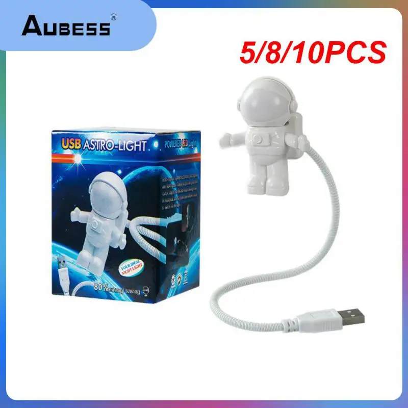 

5/8/10PCS Astronaut Usb Tube Lamp Usb Powered Nightlight Portable Bedroom Night Lamp Table Lamp Home Decor