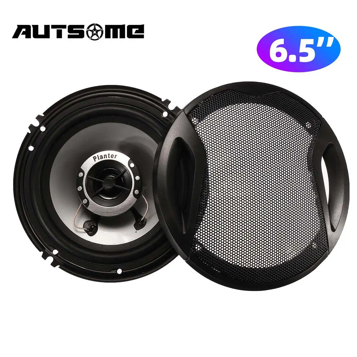 400W 6.5 Inch Car Audio Speaker 4-Way Coaxial Universals Stereo External Magnetic High-fidelity Car Audio Music Subwoofer Pair