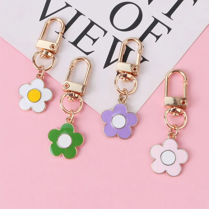 

Cute Cartoon Keychains For Women Girls Chain Lovely Flower Shape Key Chains