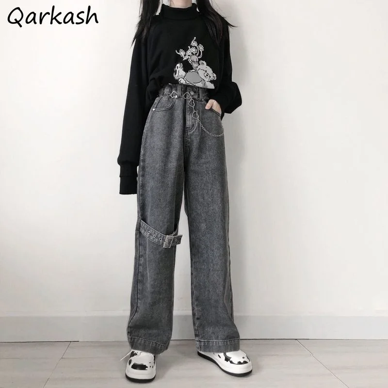 

Wide Leg Jeans Women Daily Patch Designs Loose Boyfriend Trouser Harajuku Retro Unisex Baggy Ins Streetwear Trendy BF Hot Sale