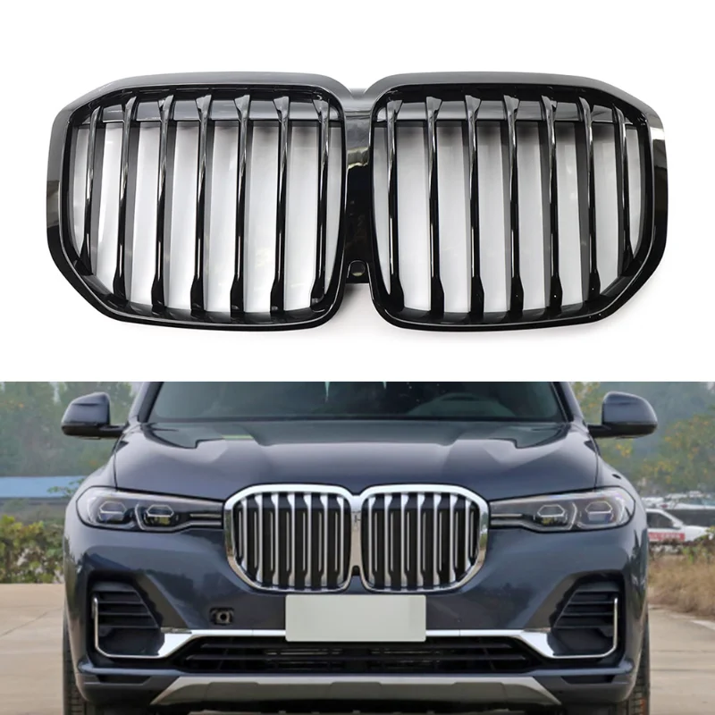 

Передняя решетка радиатора для BMW G07 X7 2019 2020 2021 2022, глянцевые черные решетки из АБС-пластика
