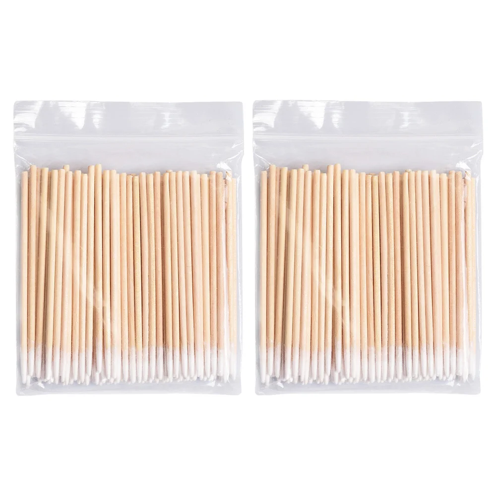 

1000 Pcs Cotton Swab Eyelash Cleaning Sticks Tool Applicator Women Swabs Glue Tipped Applicators Tattooing Wooden Disposable