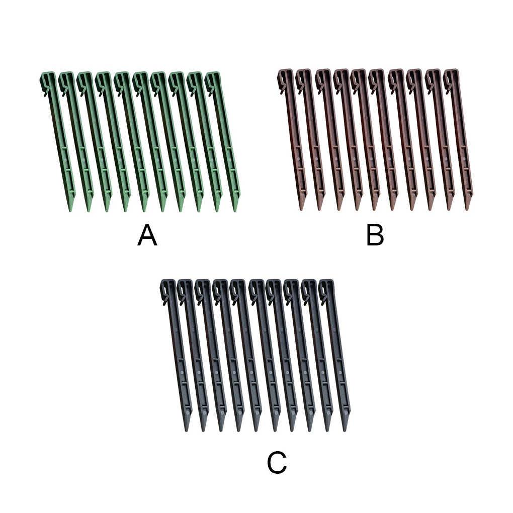

20 Pieces Garden Barrier Peg Ground Fixing Stake Assorted Kit Securing Stakes
