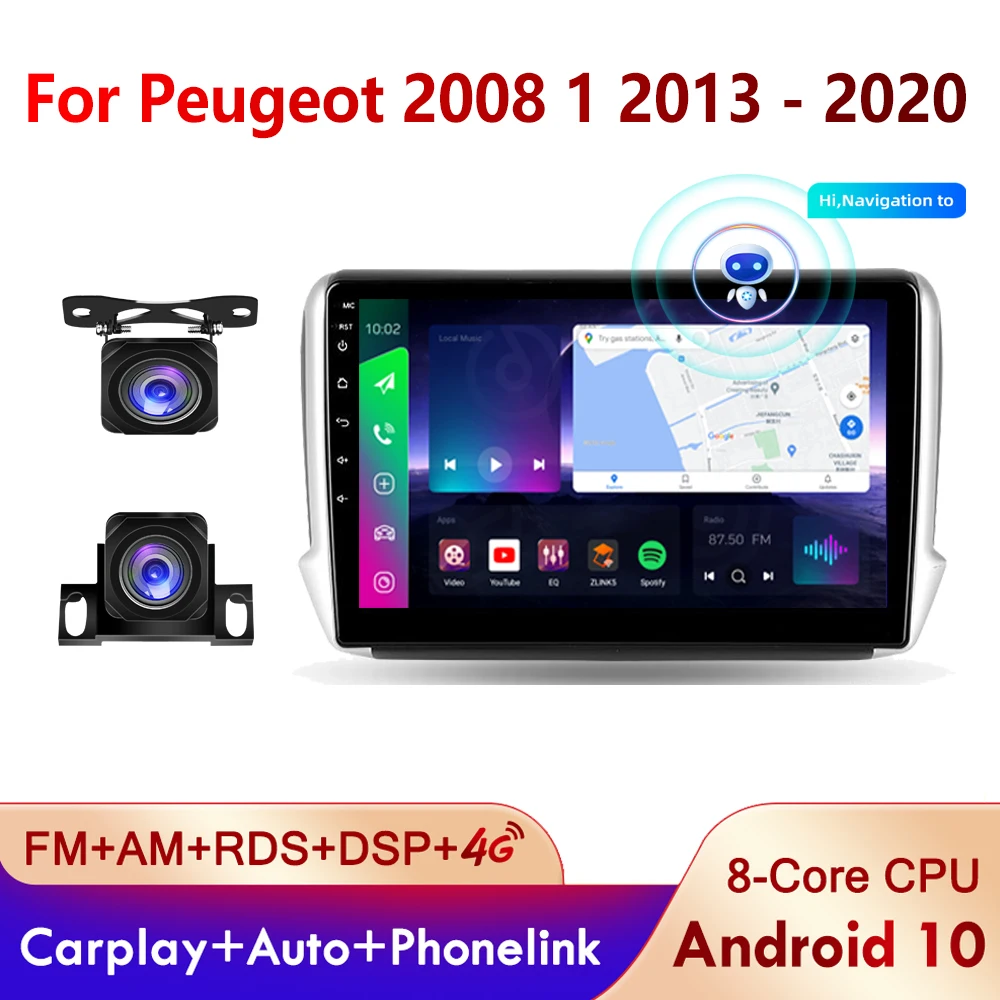 

PEERCE For Peugeot 2008 1 2013 - 2020 Car Radio Multimedia Video Player Navigation GPS Android 10 No 2din 2 din DVD